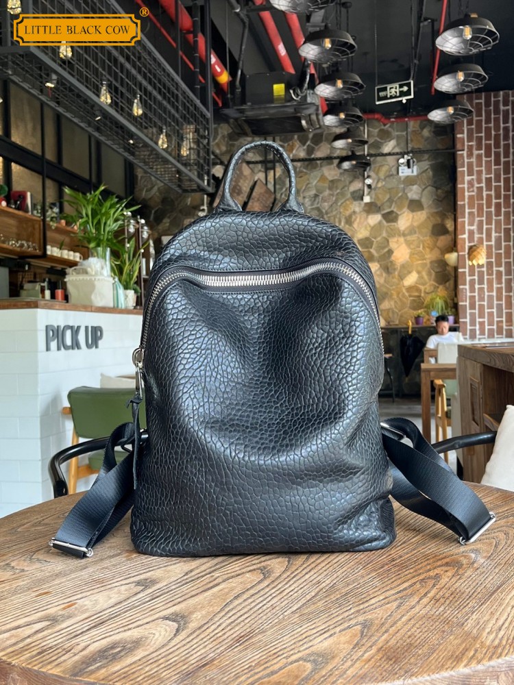 Leather Work Backpack - Yumuşak Doğal Koyun Derisi Rahat Sırt