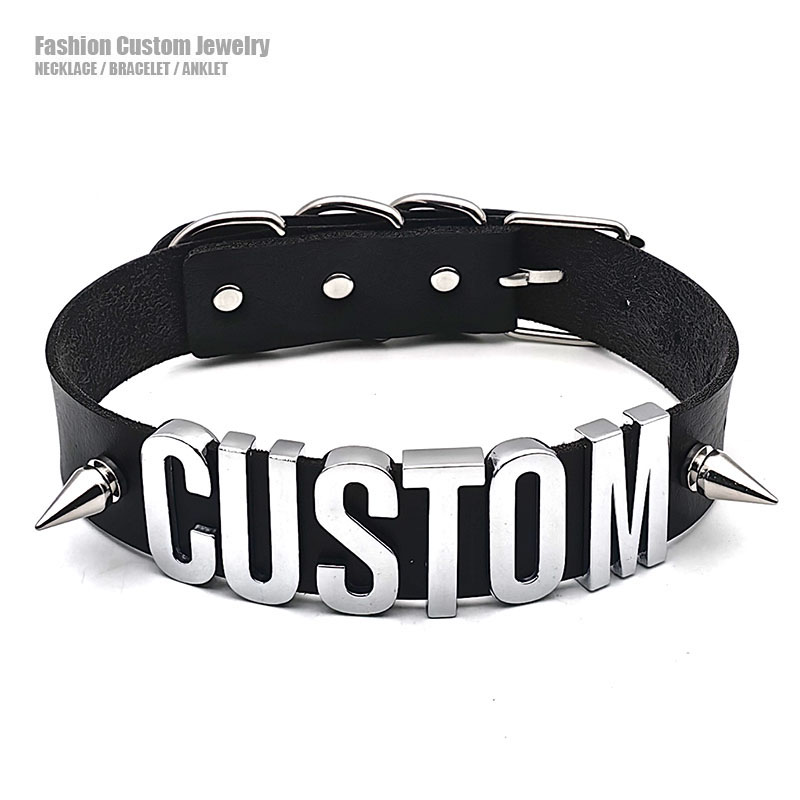 Leatherwork Rivets - Punk Perçin Özelleştirilmiş Harfler Yaka Sivri