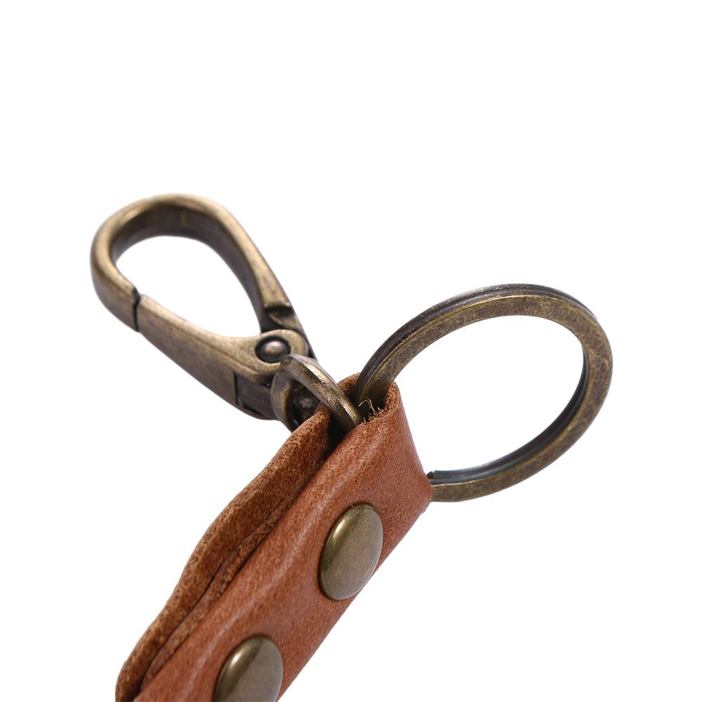 Leather Work For Car - Araba Anahtarlığı Hakiki Deri Rozet Tutucu
