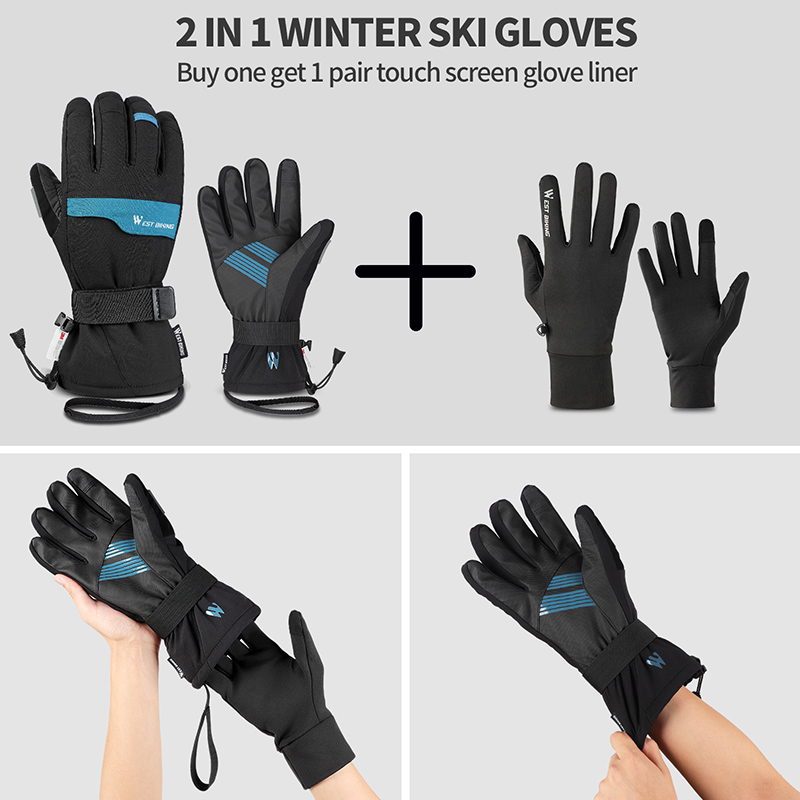 Batı bisiklet kış 2 Pairs takı - Leather Work Winter Gloves incelemesi ve fiyatı