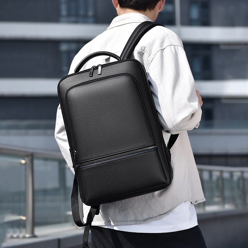 PU deri erkek sırt çantası USB - Leather Work Backpack incelemesi ve fiyatı