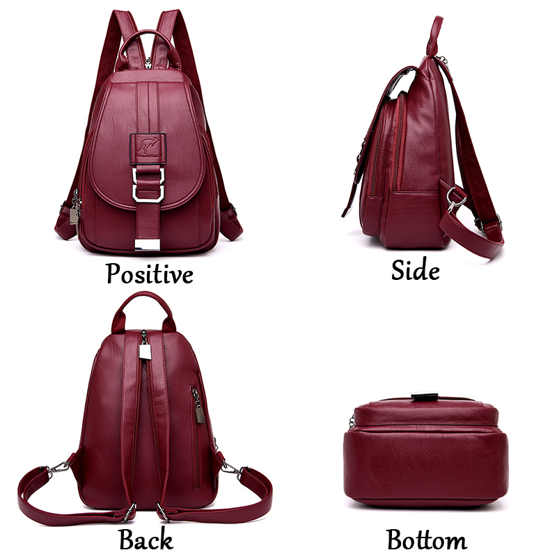 Sıcak 6 renk kadın sırt kadın  - Leather Work Backpack incelemesi ve fiyatı