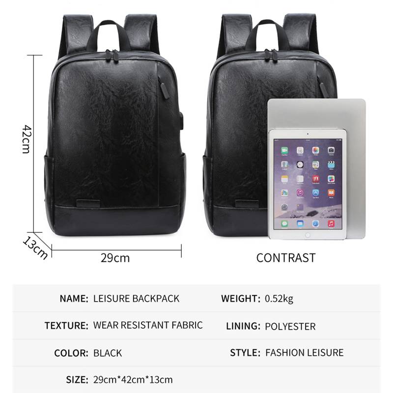 Erkekler Moda Sırt Çantası PU  - Leather Work Backpack incelemesi ve fiyatı