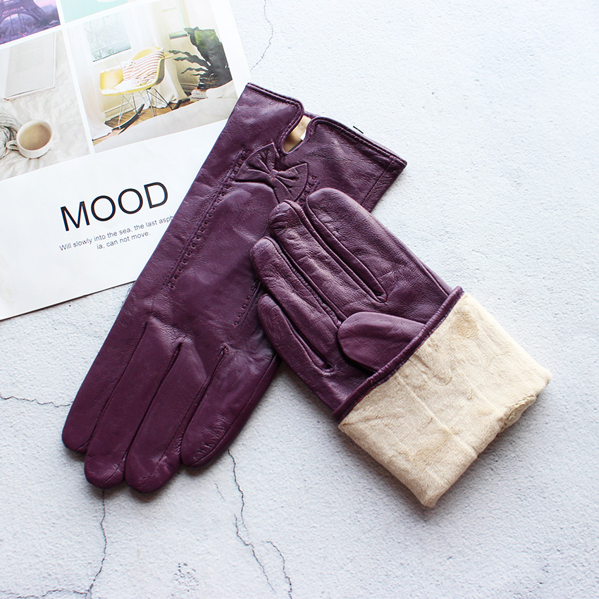 Renkli Deri Eldiven Kadın Moda - Leather Work Winter Gloves incelemesi ve fiyatı