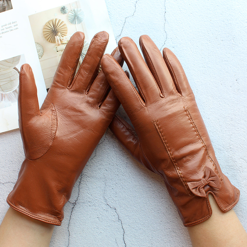 Renkli Deri Eldiven Kadın Moda - Leather Work Winter Gloves incelemesi ve fiyatı