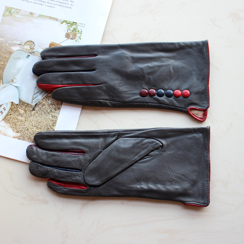 Renkli Deri Eldiven Kadın Moda - Leather Work Winter Gloves incelemesi ve fiyatı